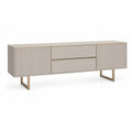 TV Lowboard 180 x 40 x 60 cm MDF rechteckig Beige Gold