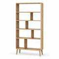 Standregal aus massivem Bambus mit 9 Fachern rechteckig naturfarben 90 x 35 x 180 cm
