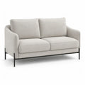 2-Sitzer Sofa mit Polyesterbezug und Stahlgestell Hellgrau 145 x 80 x 85 cm