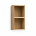 Wandregal 30 x 15 x 60 cm rechteckig aus MDF mit Eichenfurnier natur